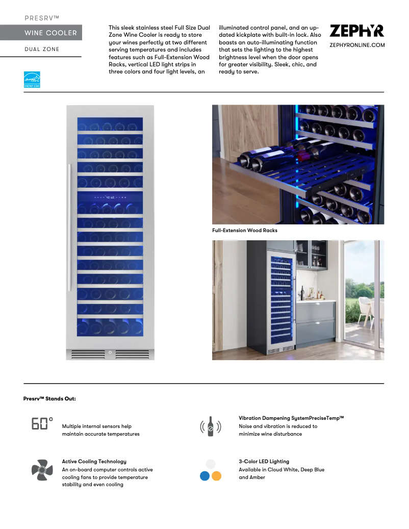 First page image of the manual for Presrv PRW24F02CG