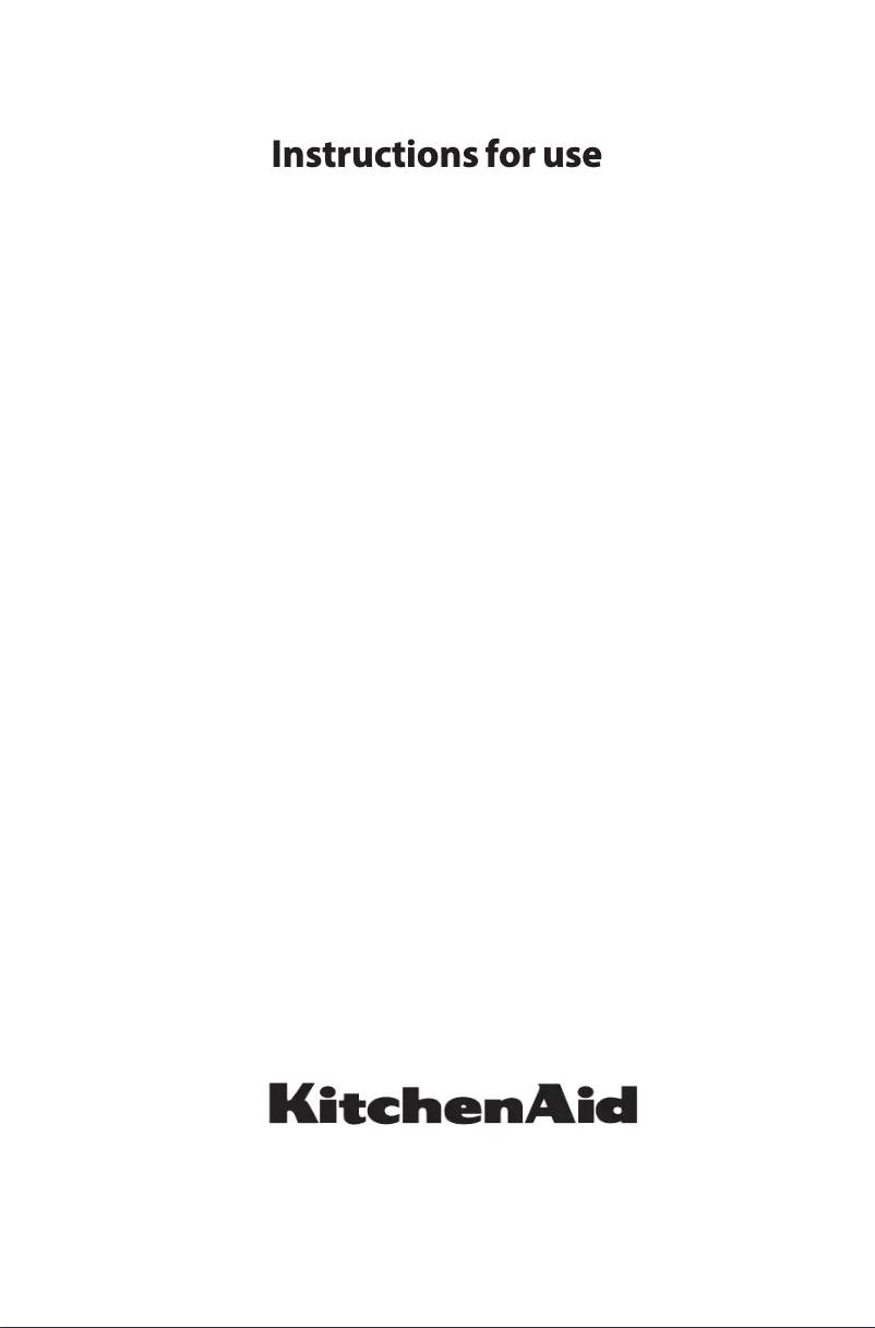 Page 1 of the manual User Manual KitchenAid KMQCXB 45600