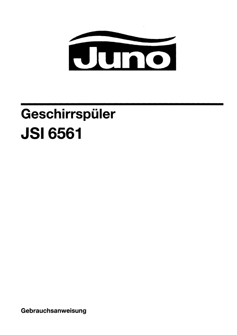 Page 1 of the manual User Manual Juno JSI6561