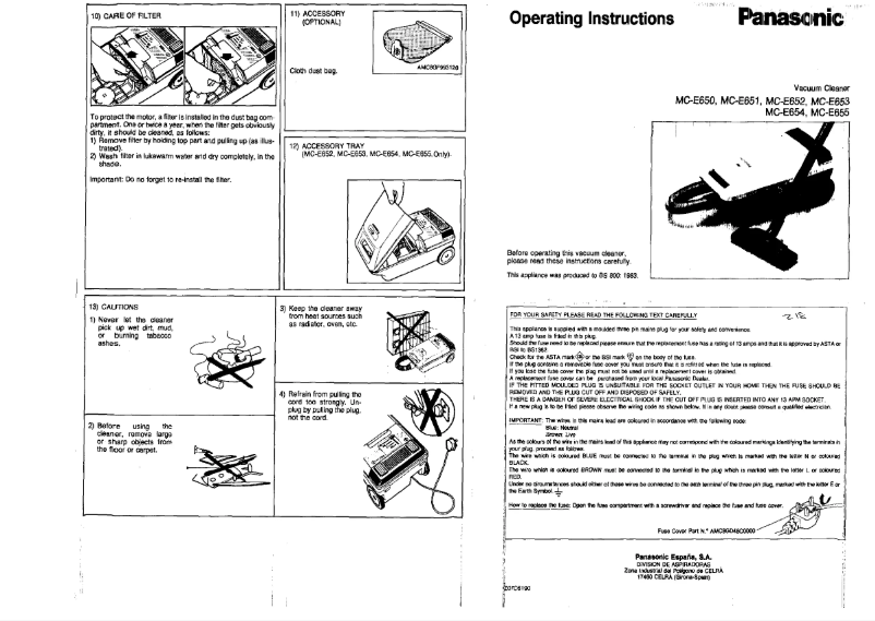 First page image of the manual for MC-E562K