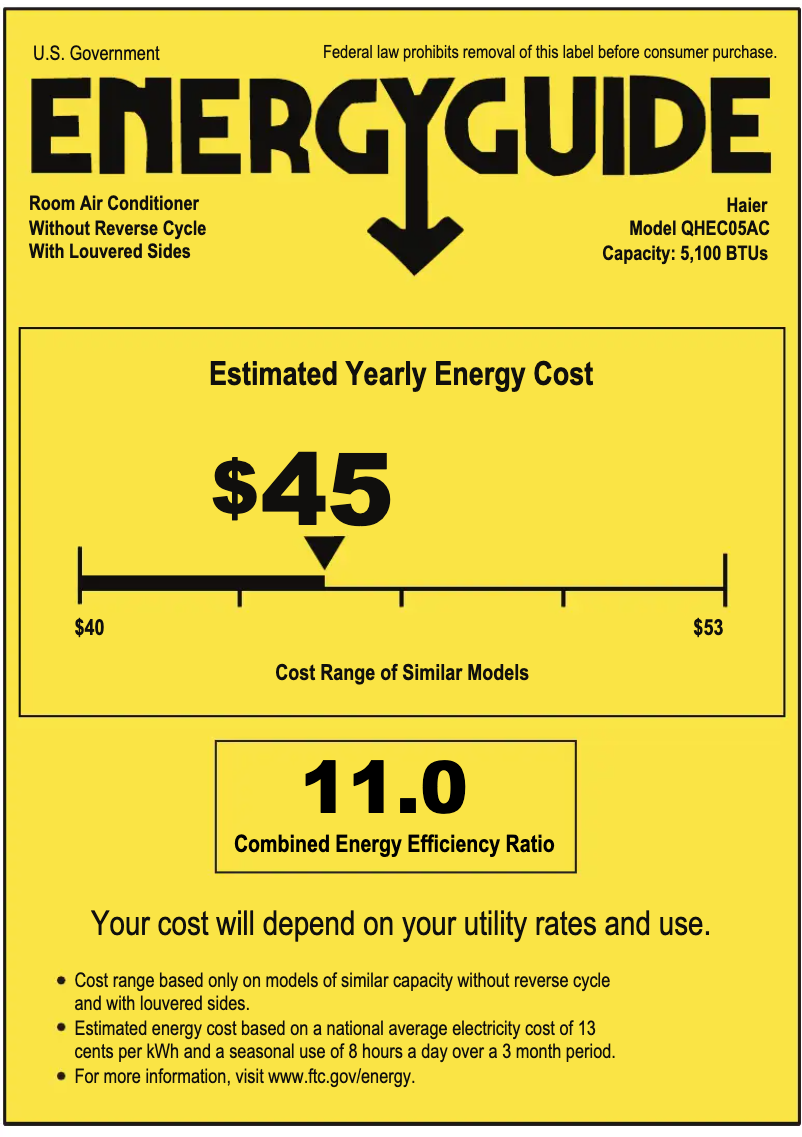 First page image of the manual for QHEC05AC