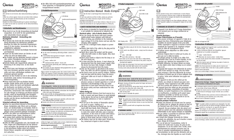 Page 1 of the manual User Manual Genius Moskito Killer