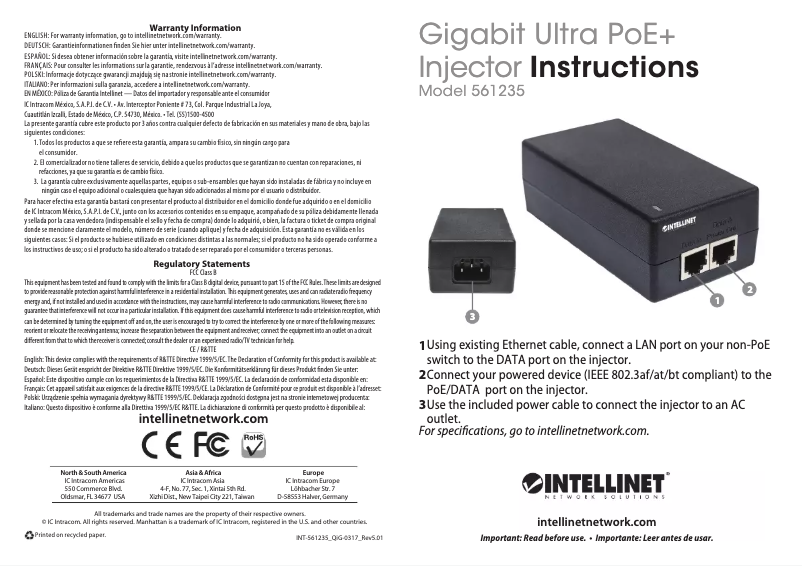 First page image of the manual for 561235