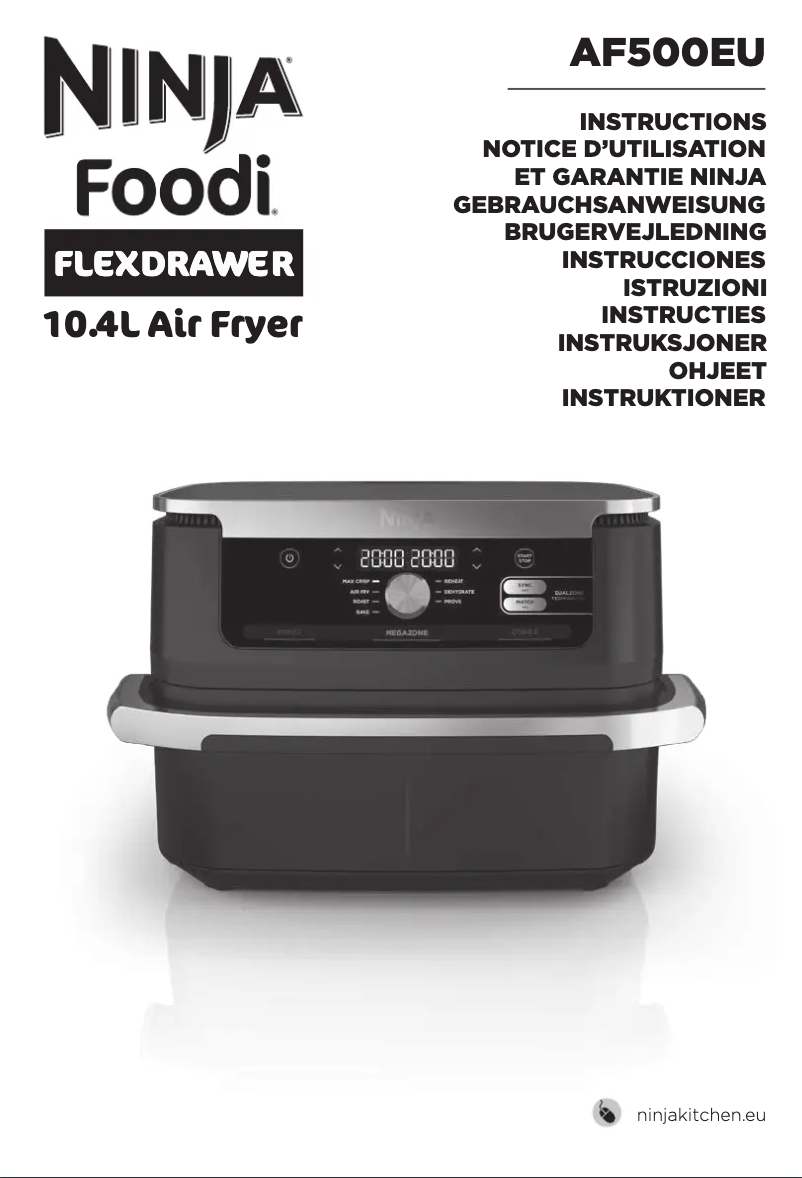 Page 1 of the manual User Manual Ninja Foodi Flex AF500EU