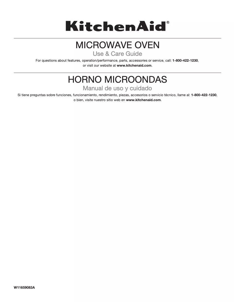 First page image of the manual for KMCS122P