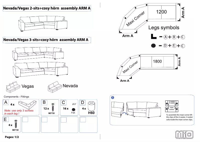 First page image of the manual for Nevada