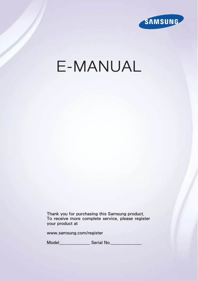 First page image of the manual for UE46F5500AY