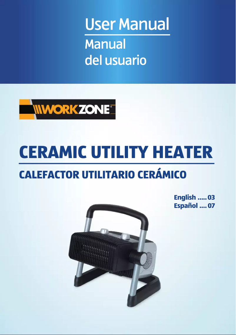 First page image of the manual for Ceramic Utility Heater UH-01