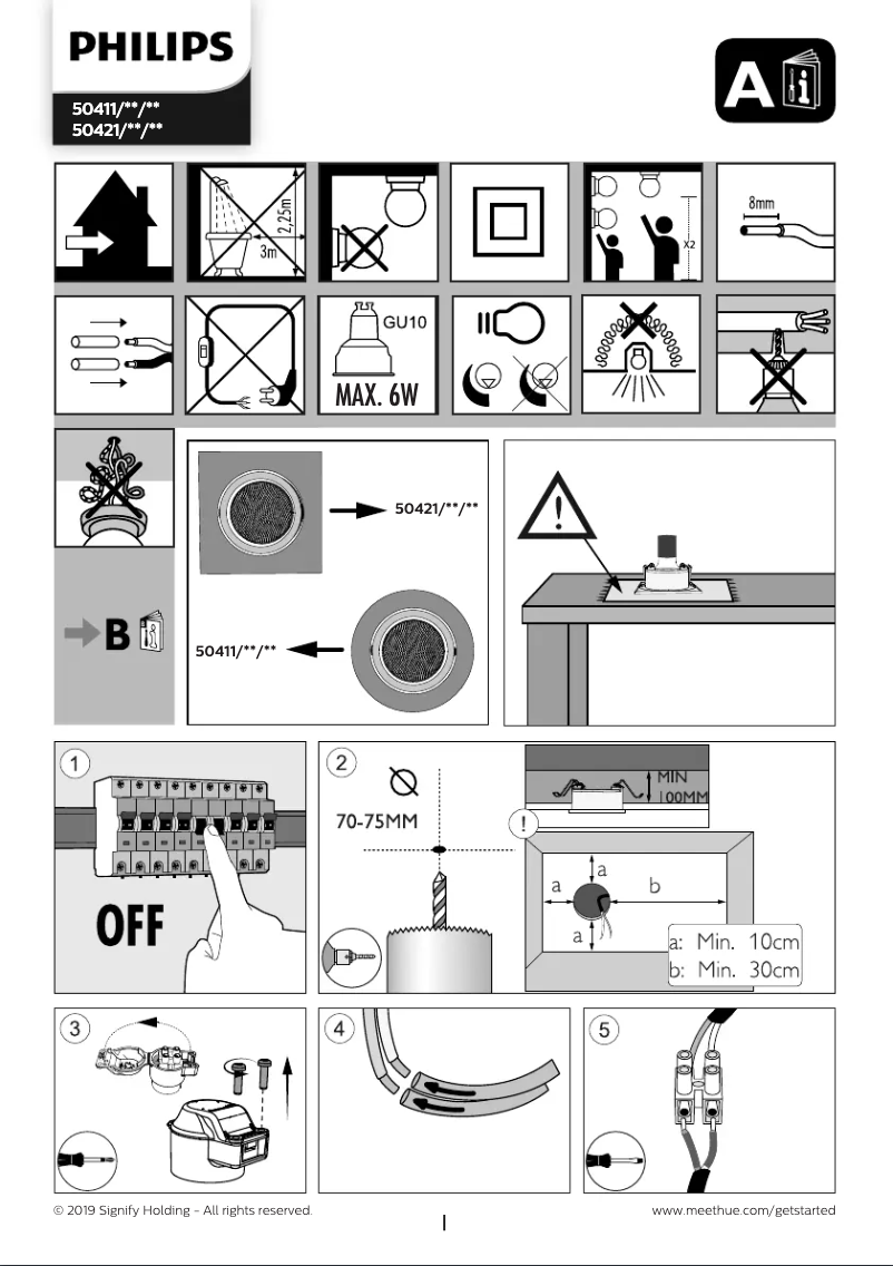 First page image of the manual for Hue Milliskin