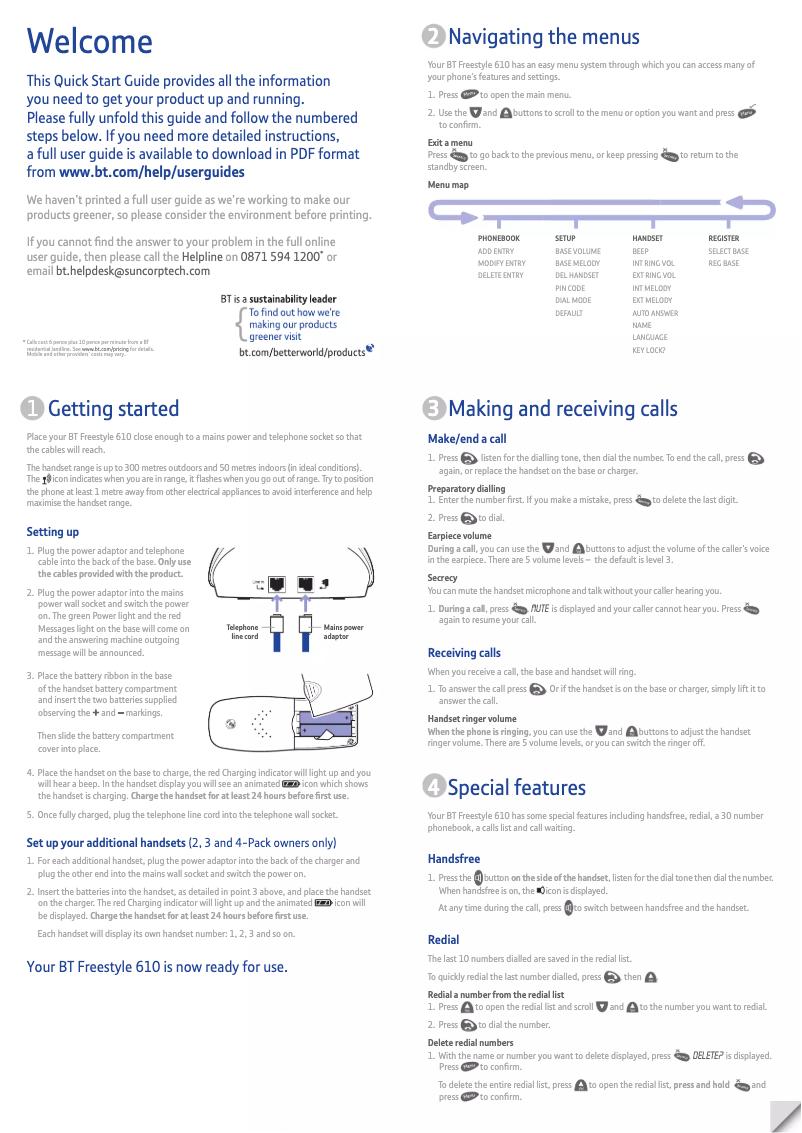 First page image of the manual for Freestyle 610