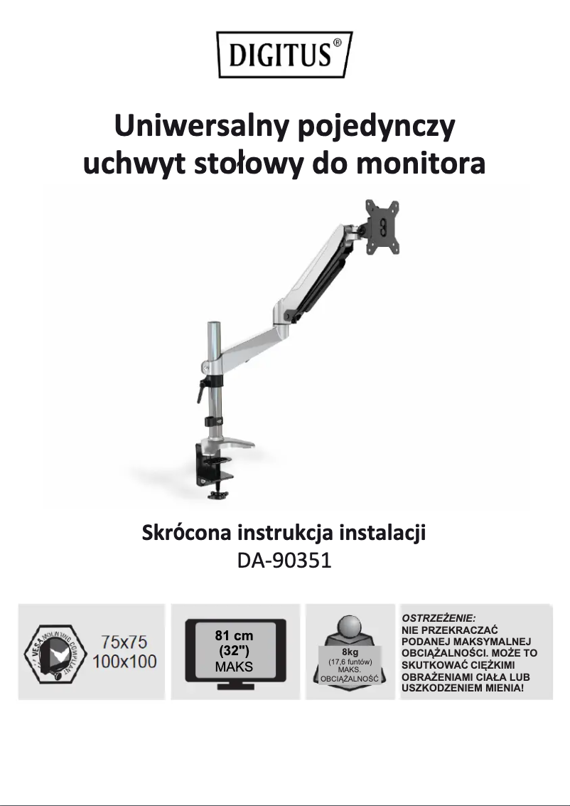 Page 1 of the manual User Manual Digitus DA-90351