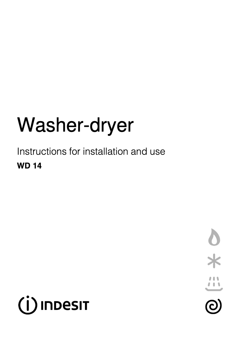 Page 1 of the manual User Manual Indesit WD 14 (UK)
