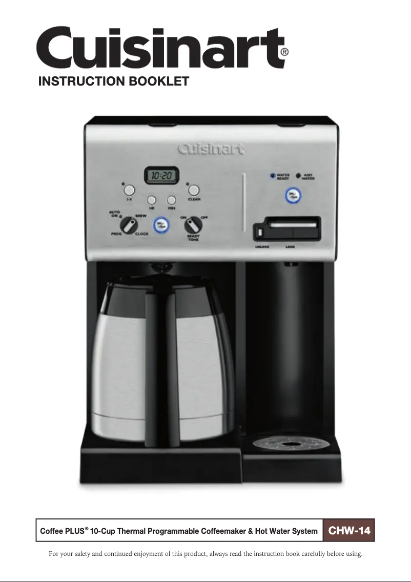 First page image of the manual for Coffee Plus CHW-14