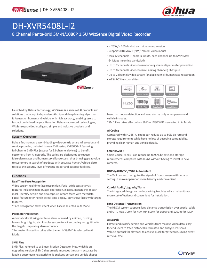 First page image of the manual for XVR5408L-I2