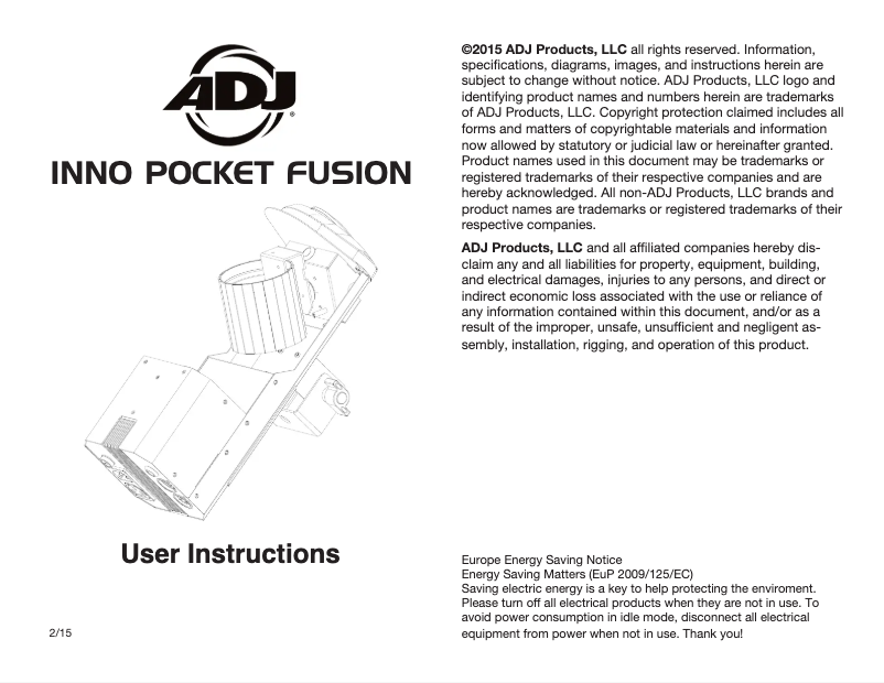First page image of the manual for Inno Pocket Fusion