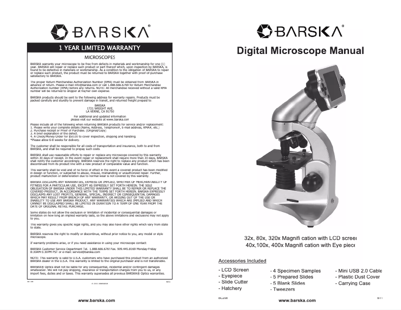 First page image of the manual for AY11684