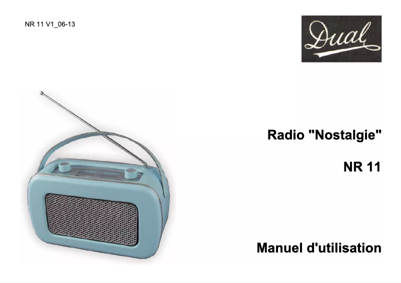 Page 1 of the manual User Manual Dual NR 11