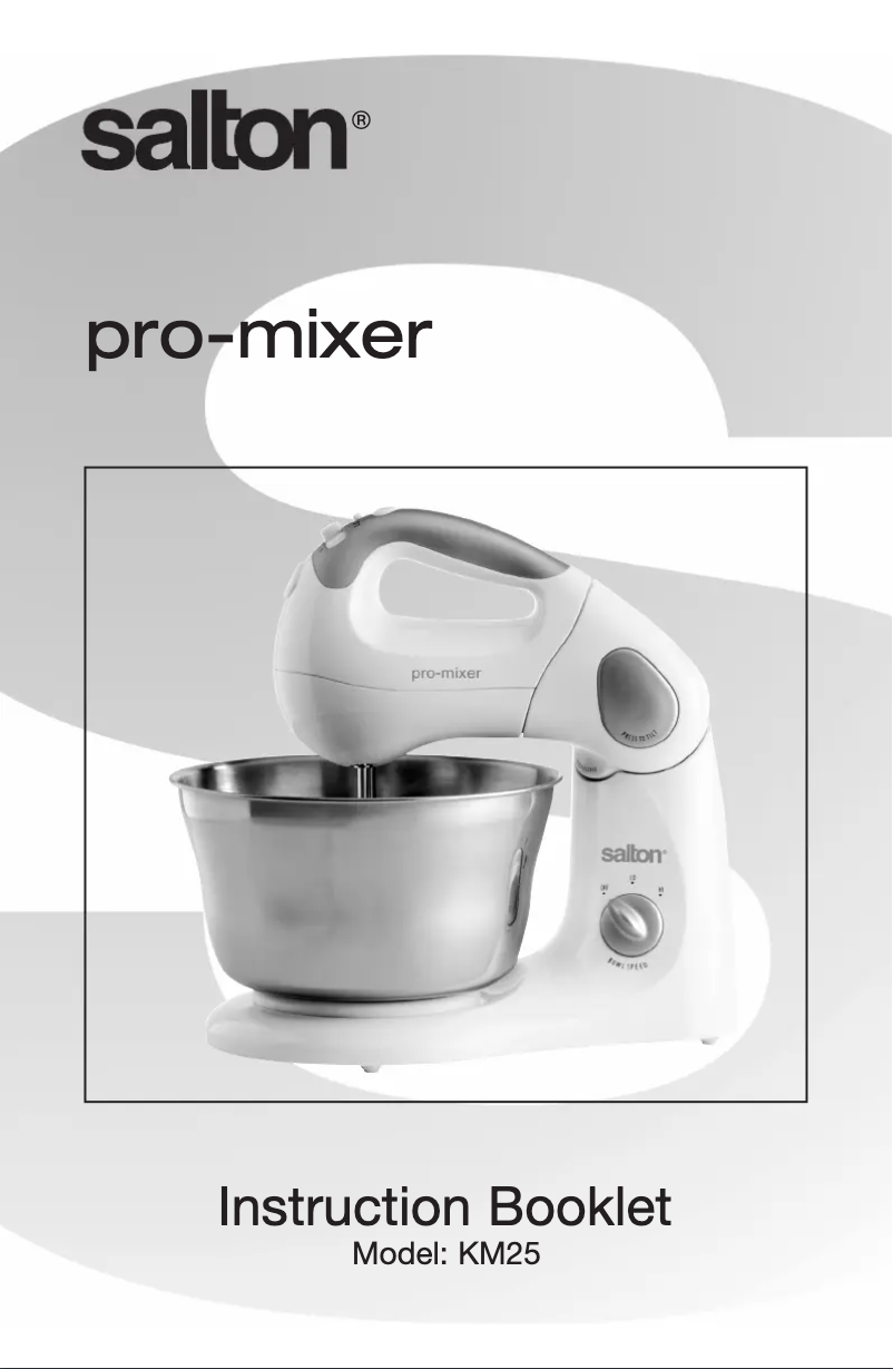 Page 1 of the manual User Manual Salton KM25