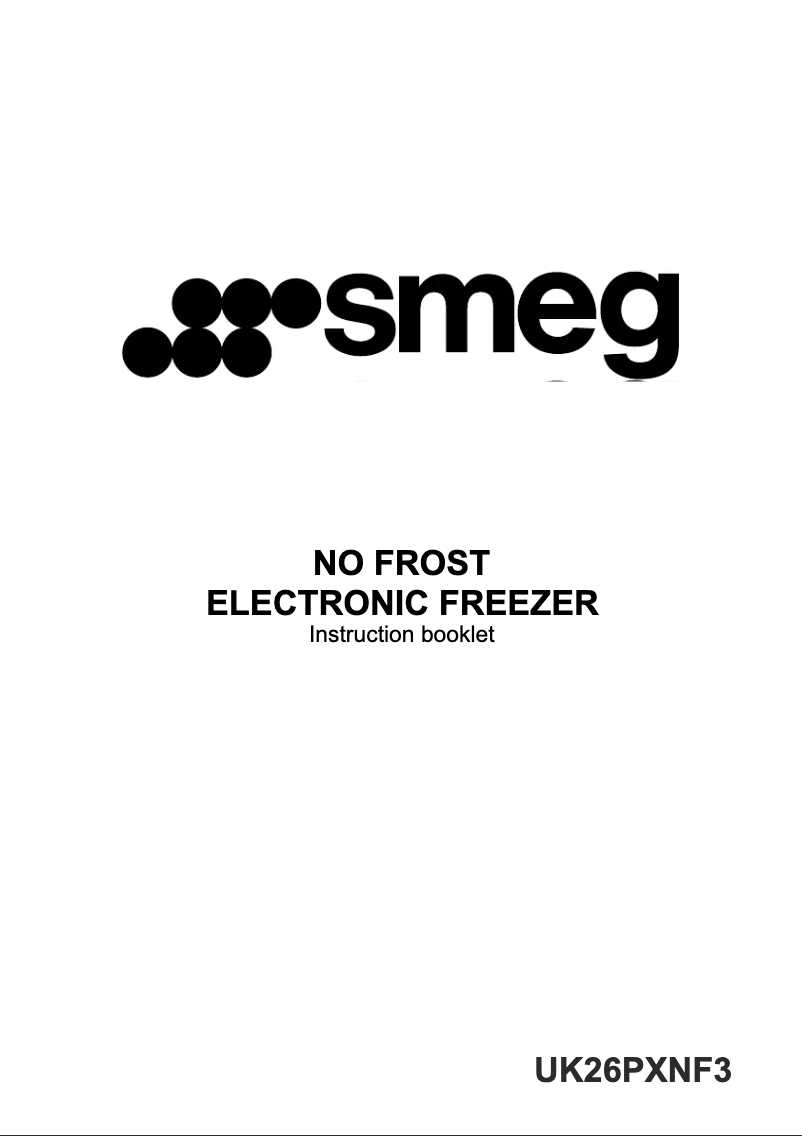 Page 1 of the manual User Manual Smeg UK26PXNF3