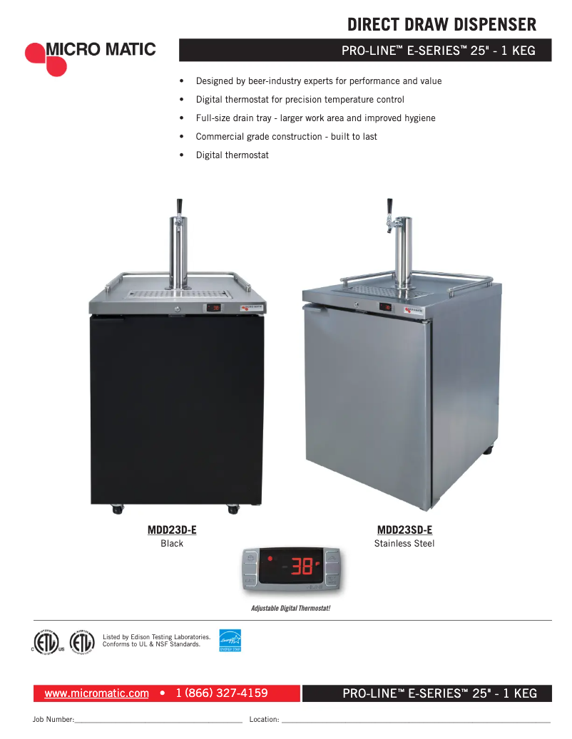 First page image of the manual for MDD23SD-E