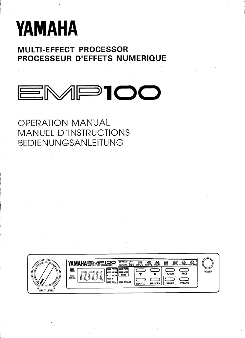 First page image of the manual for EMP100