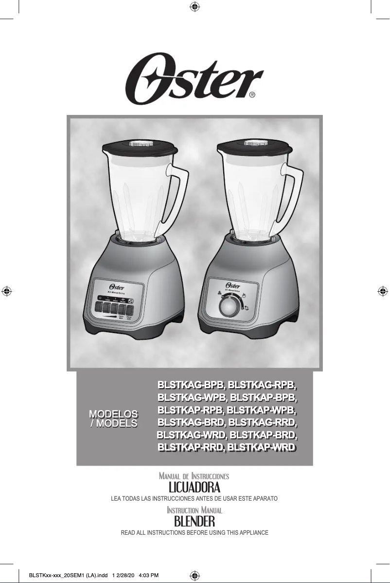 First page image of the manual for BLSTKAGBRD