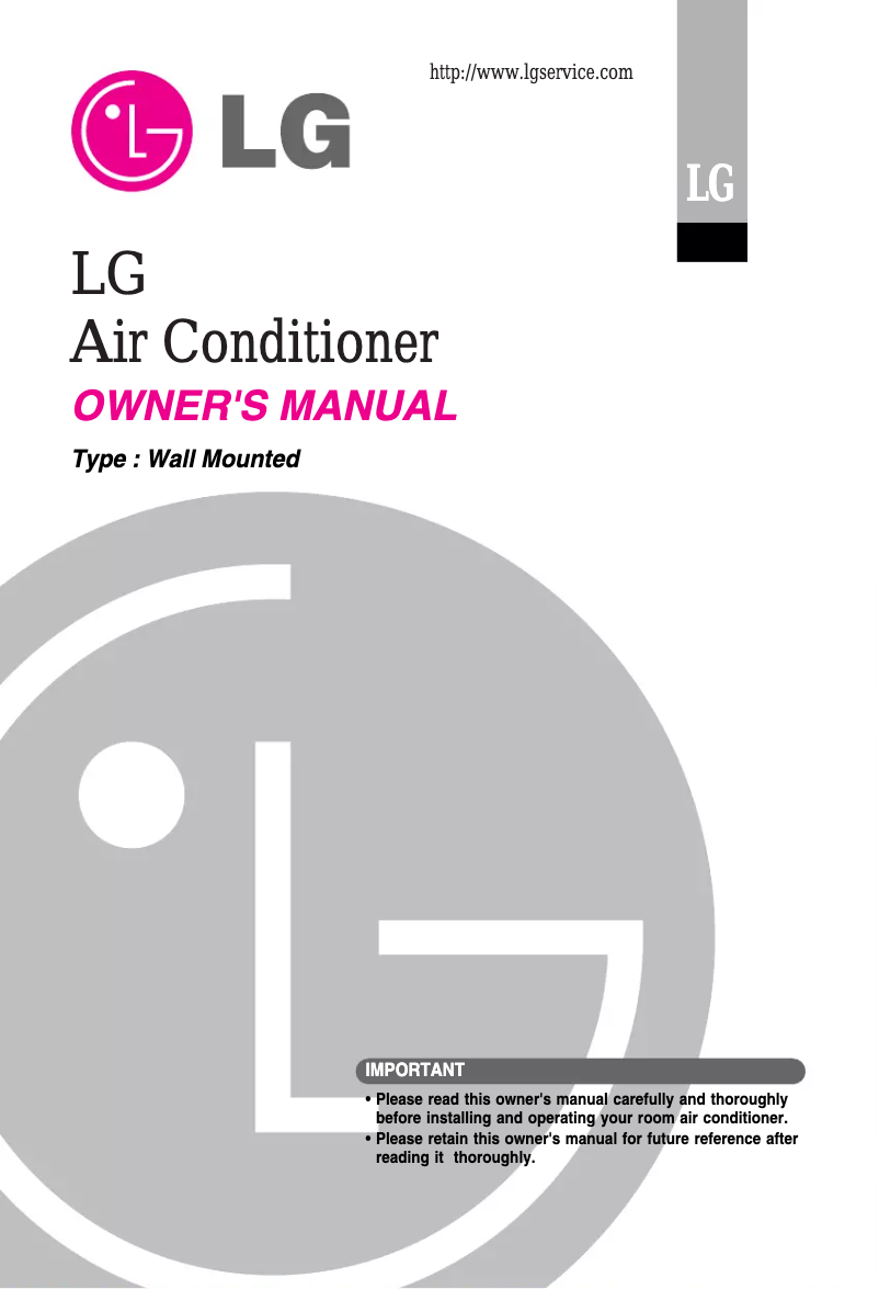 Page 1 of the manual User Manual LG V12CRH