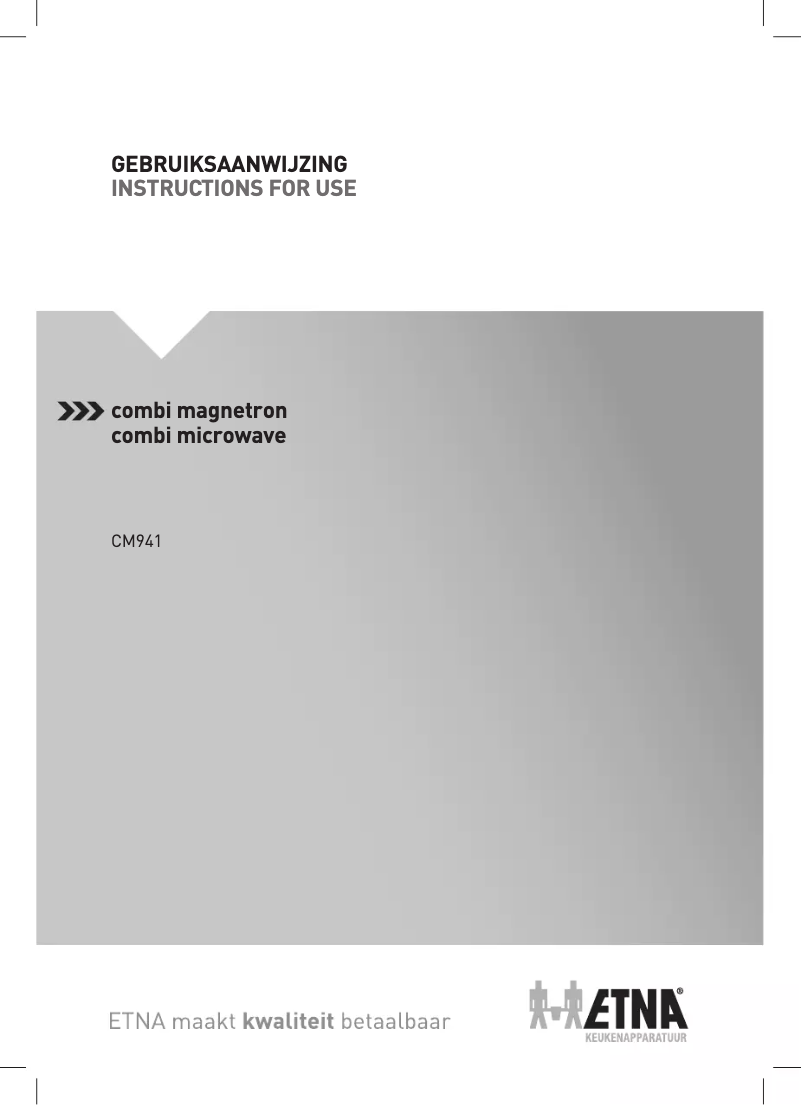 Page 1 of the manual User Manual Etna CM941ZT