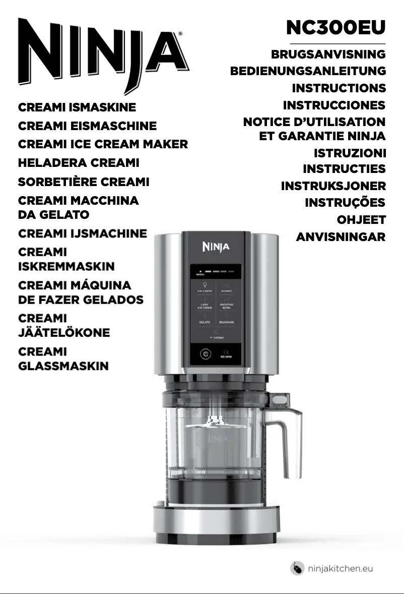 Page 1 of the manual User Manual Ninja Creami NC300EU