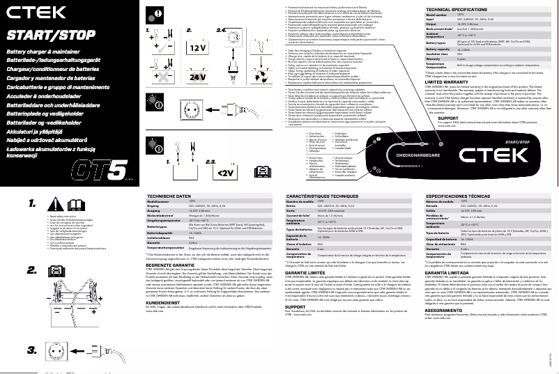 Page 1 of the manual User Manual Ctek CT5