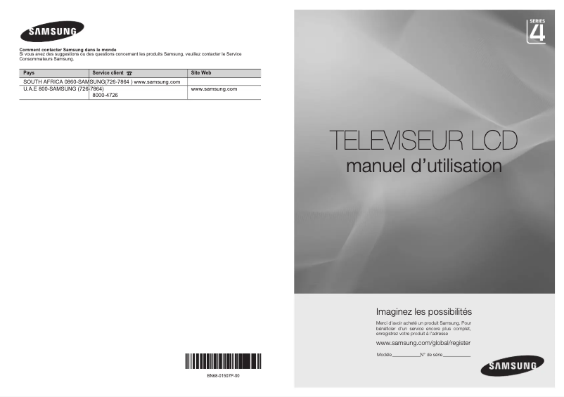 First page image of the manual for LA40A450C1