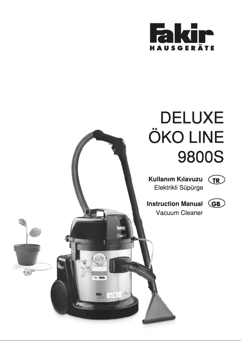 Page 1 of the manual User Manual Fakir Deluxe 9800s