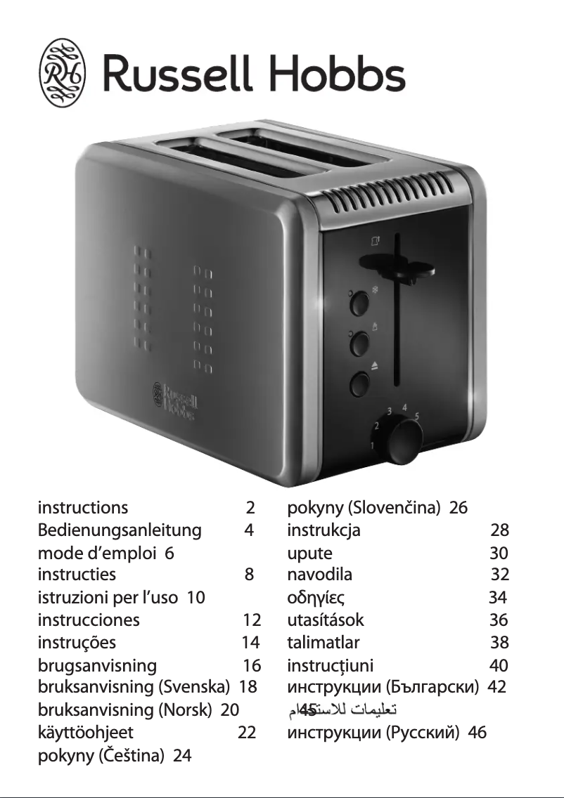 Page 1 de la notice Manuel utilisateur Russell Hobbs 20170-56