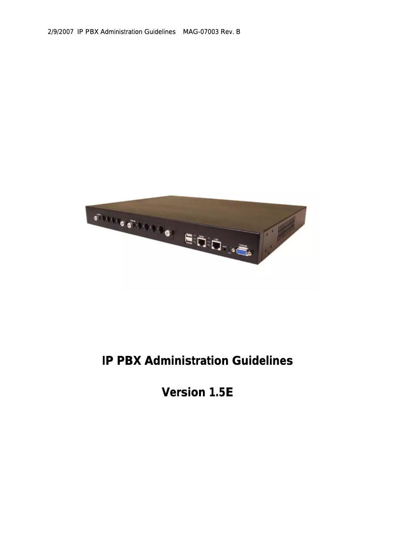 First page image of the manual for SP-980 A SIP Gateway, Server, Client & Trunk