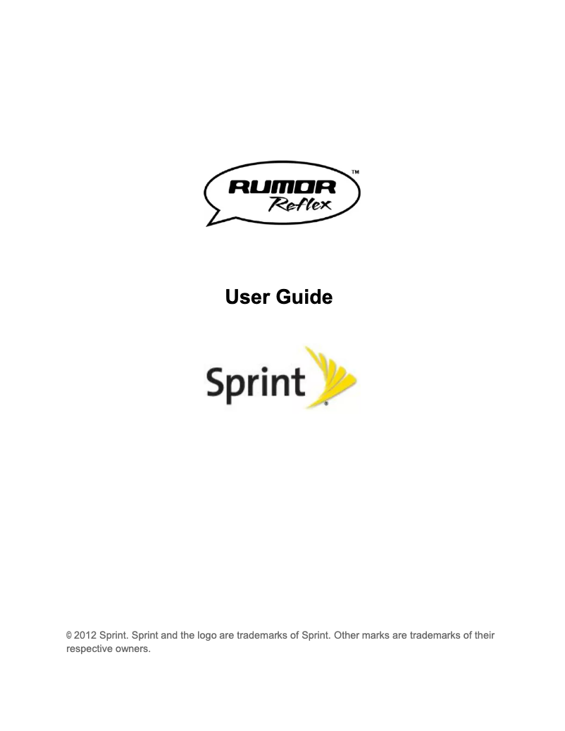 First page image of the manual for Rumor Reflex LN272