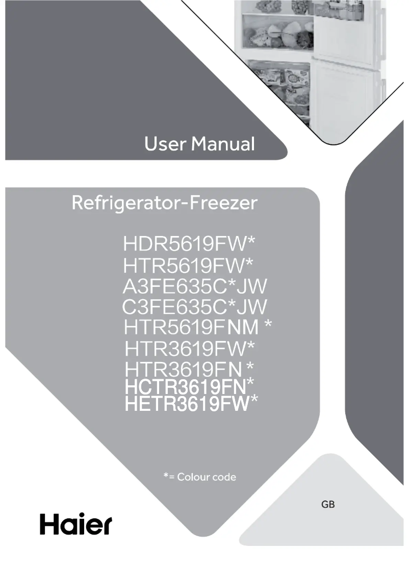First page image of the manual for HCTR3619FNMG