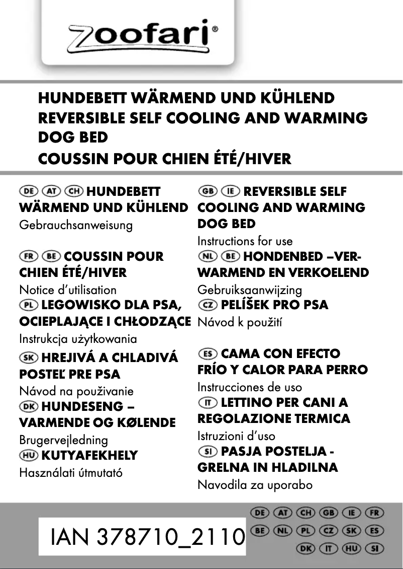 First page image of the manual for IAN 378710