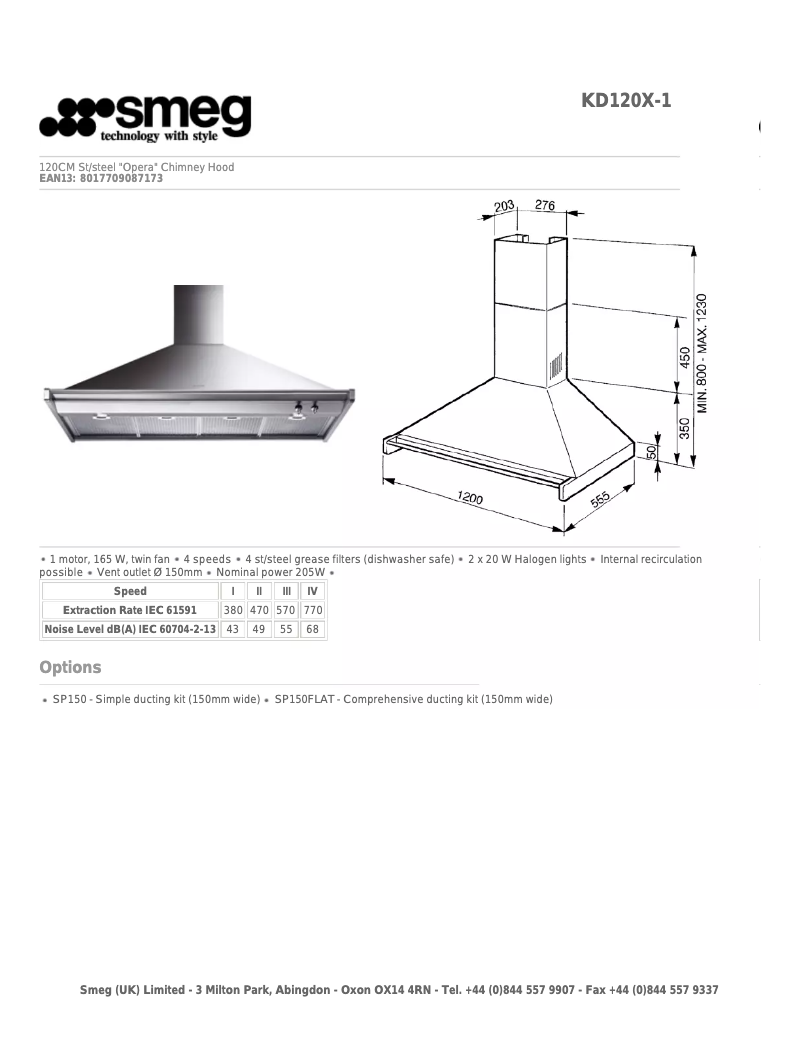 Page 1 of the manual User Manual Smeg KD120X-1