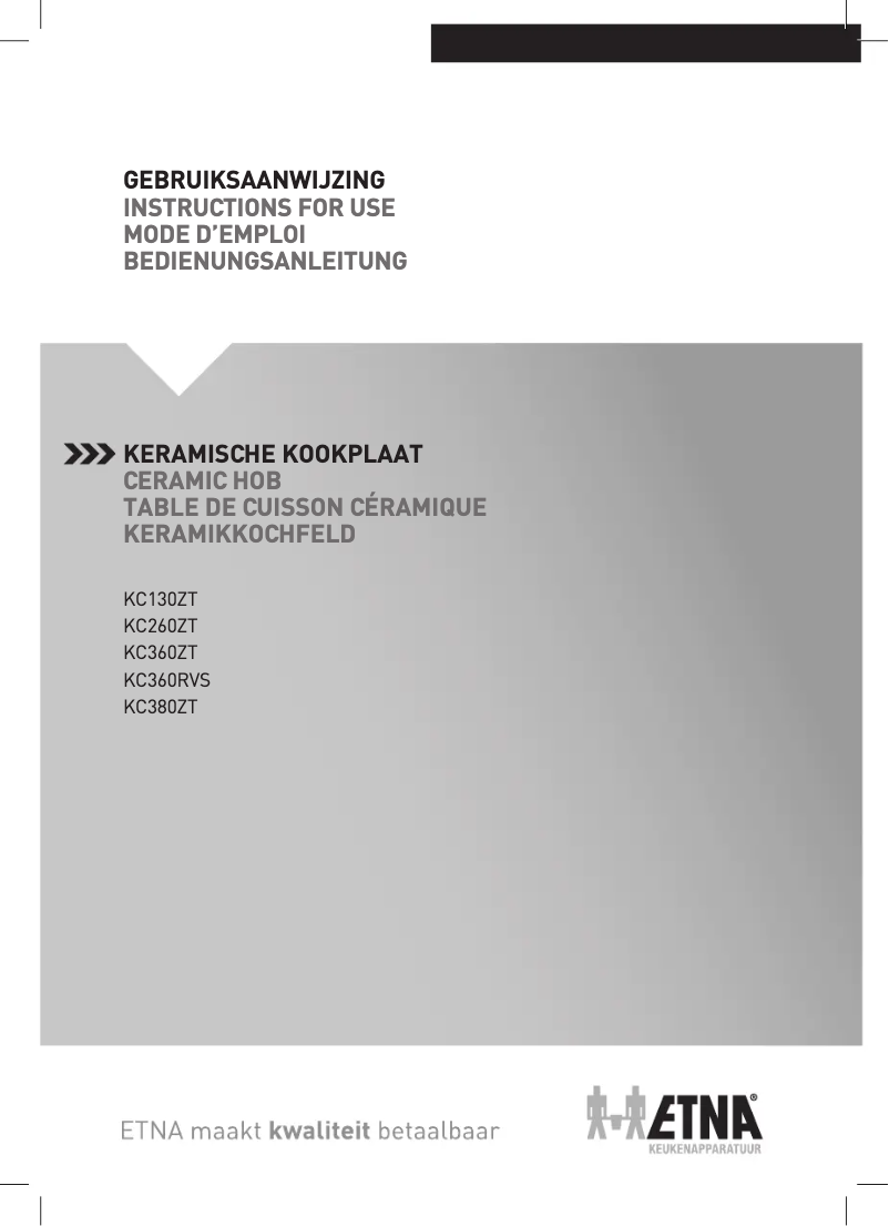 First page image of the manual for KC160ZT