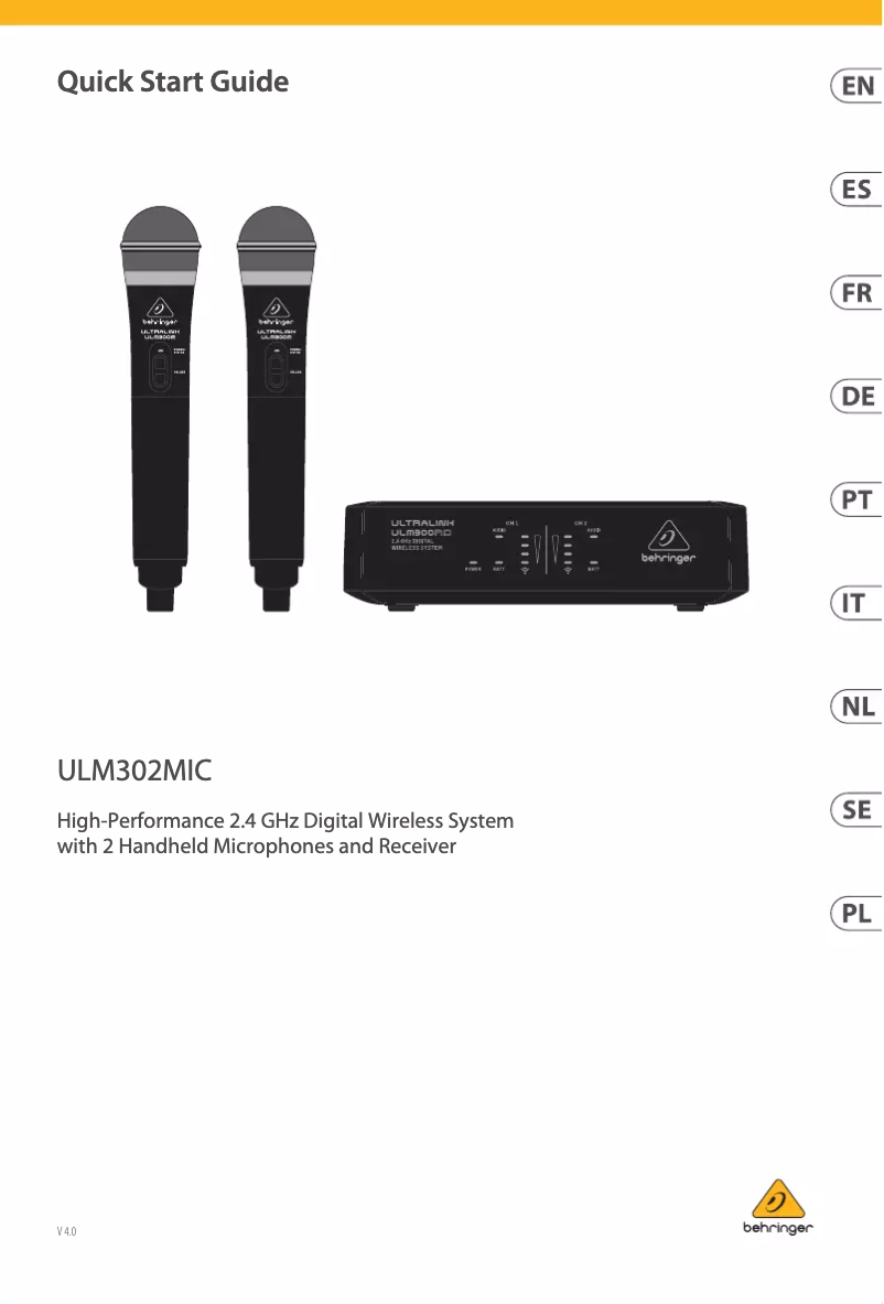 First page image of the manual for Ultralink ULM302MIC