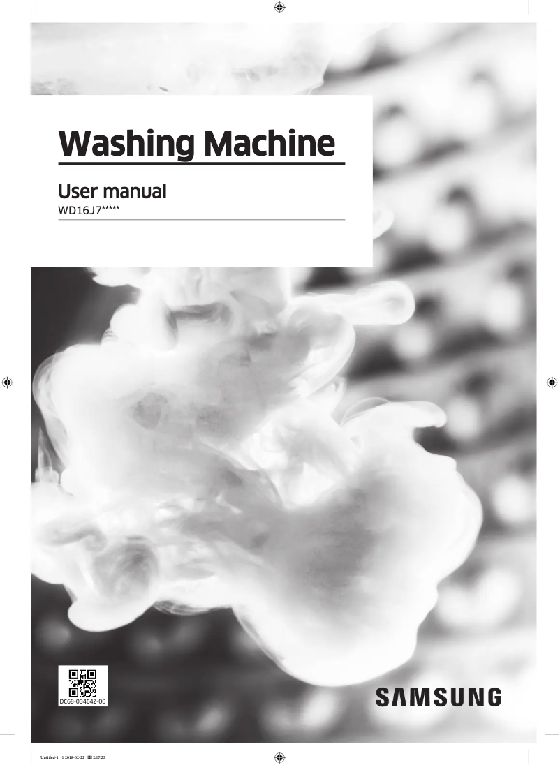 First page image of the manual for WD16J7800KW