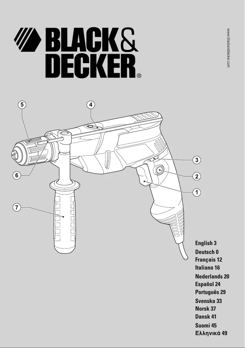 Page 1 of the manual User Manual Black & Decker KR603