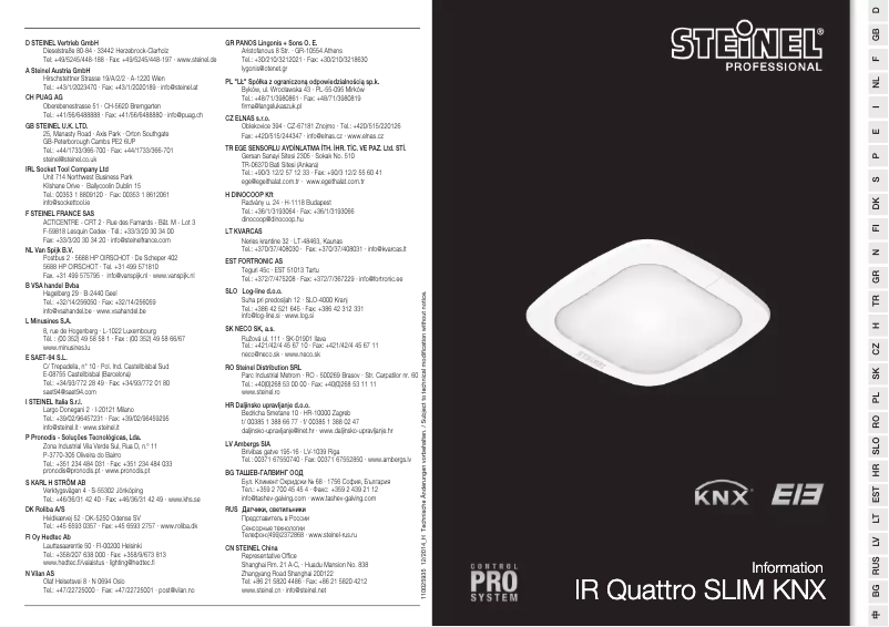 Page 1 of the manual User Manual Steinel ST 008888