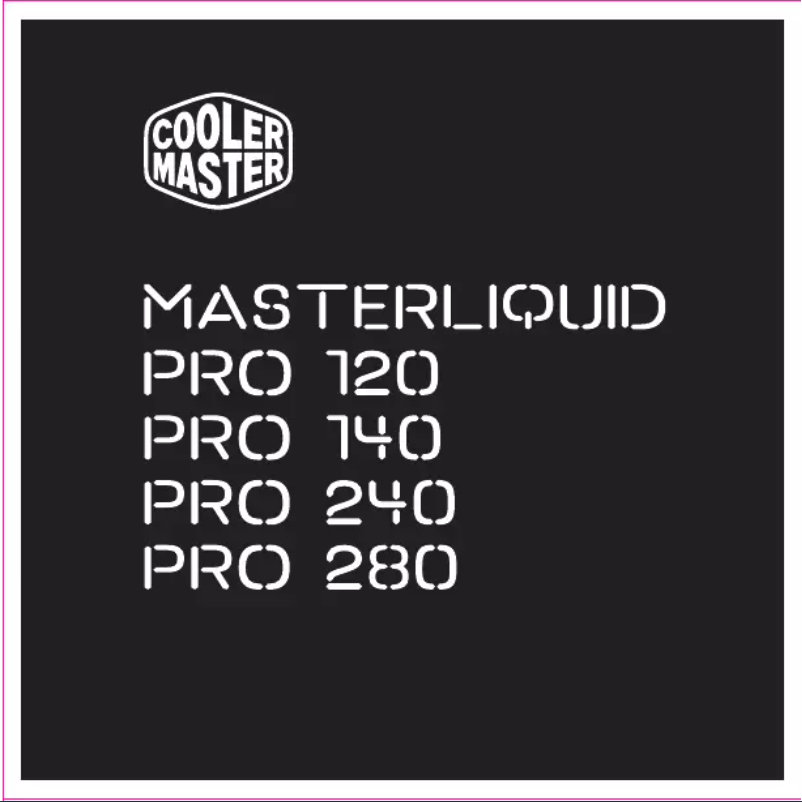 First page image of the manual for MasterLiquid Pro 120