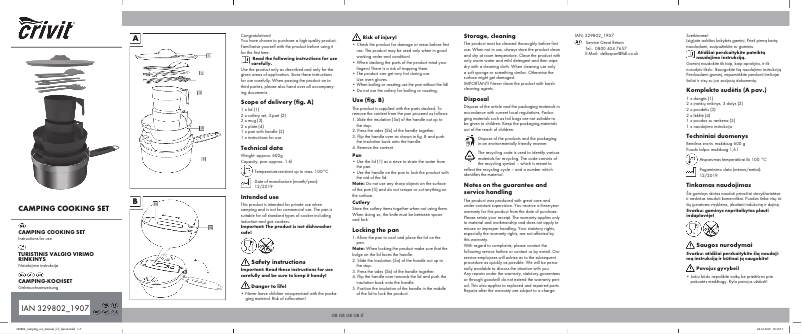 First page image of the manual for IAN 329802