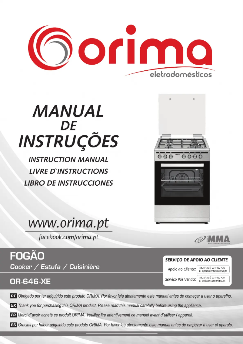 First page image of the manual for OR-646-XE