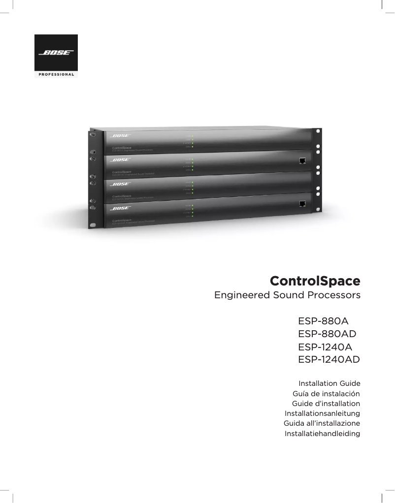 First page image of the manual for ControlSpace ESP-1240AD