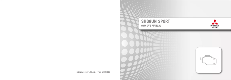 Page 1 of the manual User Manual Mitsubishi Shogun Sport (2018)