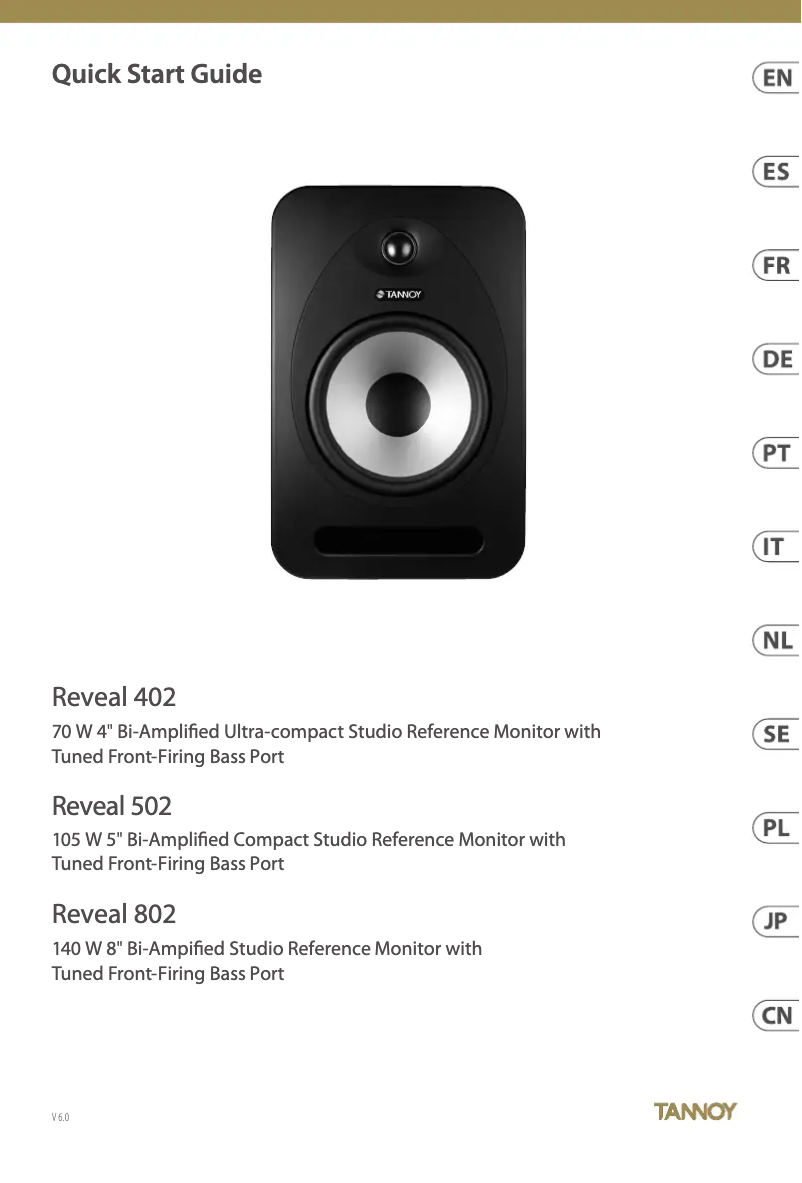 First page image of the manual for Reveal 502