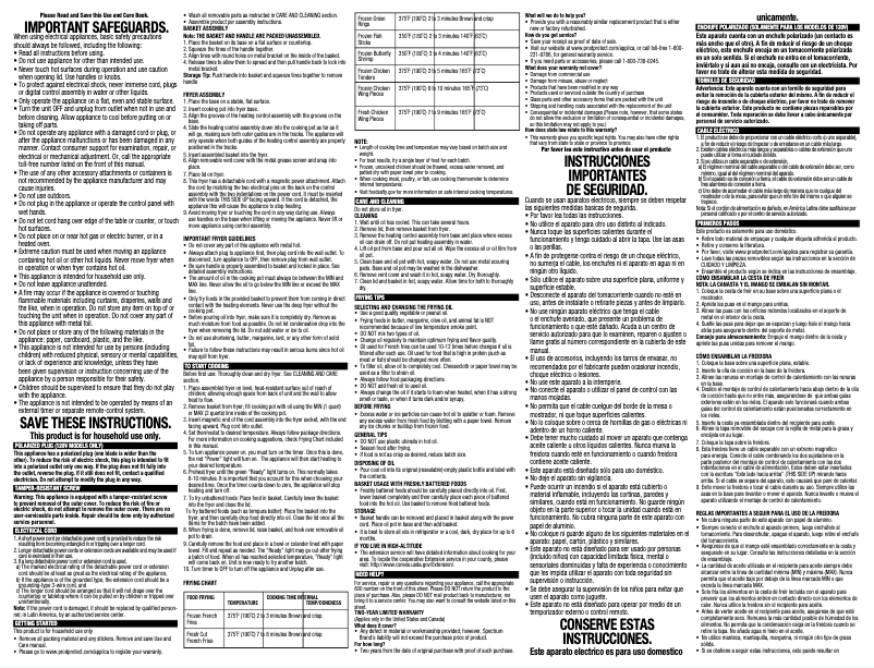 First page image of the manual for DF100S